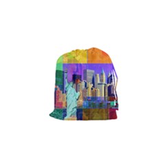 New York City The Statue Of Liberty Drawstring Pouches (xs)  by Amaryn4rt