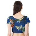 Marine Fishes Short Sleeve Crop Top (Tight Fit) View2