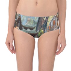 Japanese Art Painting Fantasy Mid-waist Bikini Bottoms by Amaryn4rt