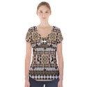 African Vector Patterns Short Sleeve Front Detail Top View1