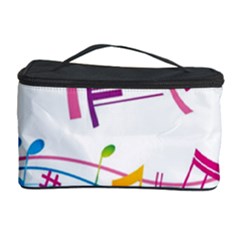 Musical Notes Pink Cosmetic Storage Case