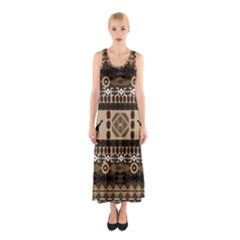 African Vector Patterns  Sleeveless Maxi Dress by Amaryn4rt