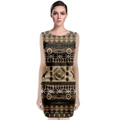 African Vector Patterns  Sleeveless Velvet Midi Dress by Amaryn4rt