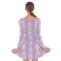 Flower Star Purple Long Sleeve Skater Dress View2