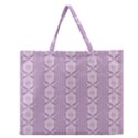 Flower Star Purple Zipper Large Tote Bag View1