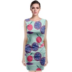 Passion Fruit Pink Purple Cerry Blue Leaf Classic Sleeveless Midi Dress by Alisyart