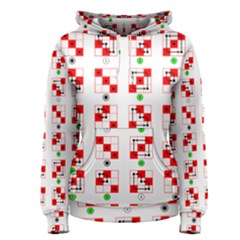 Permutations Dice Plaid Red Green Women s Pullover Hoodie