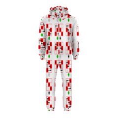 Permutations Dice Plaid Red Green Hooded Jumpsuit (kids) by Alisyart