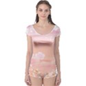 Season Flower Floral Pink Boyleg Leotard  View1