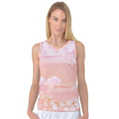 Season Flower Floral Pink Women s Basketball Tank Top