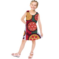Pizza Italia Beef Flag Kids  Tunic Dress by Alisyart