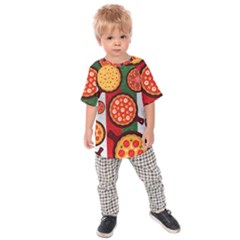 Pizza Italia Beef Flag Kids  Raglan Tee