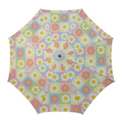 Season Flower Sunflower Blue Yellow Purple Pink Golf Umbrellas