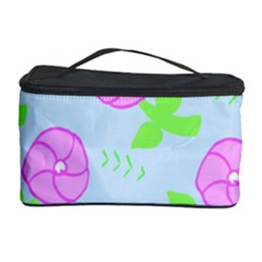 Spring Flower Tulip Floral Leaf Green Pink Cosmetic Storage Case by Alisyart