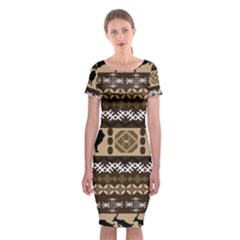 African Vector Patterns  Classic Short Sleeve Midi Dress by Amaryn4rt