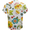 Flower Floral Rose Sunflower Leaf Color Men s Cotton Tee View2