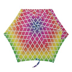 Colorful Rainbow Moroccan Pattern Mini Folding Umbrellas by Amaryn4rt