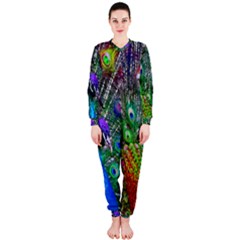 3d Peacock Pattern Onepiece Jumpsuit (ladies) 