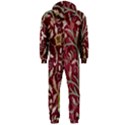 Crewel Fabric Tree Of Life Maroon Hooded Jumpsuit (Men)  View2