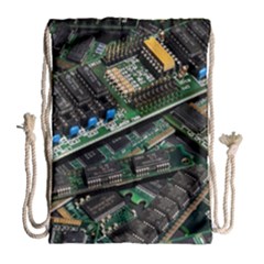 Computer Ram Tech Drawstring Bag (large) by Amaryn4rt