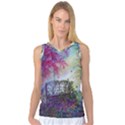 Bench In Spring Forest Women s Basketball Tank Top View1