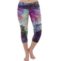 Bench In Spring Forest Capri Yoga Leggings View1