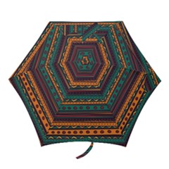 Ethnic Style Tribal Patterns Graphics Vector Mini Folding Umbrellas by Amaryn4rt