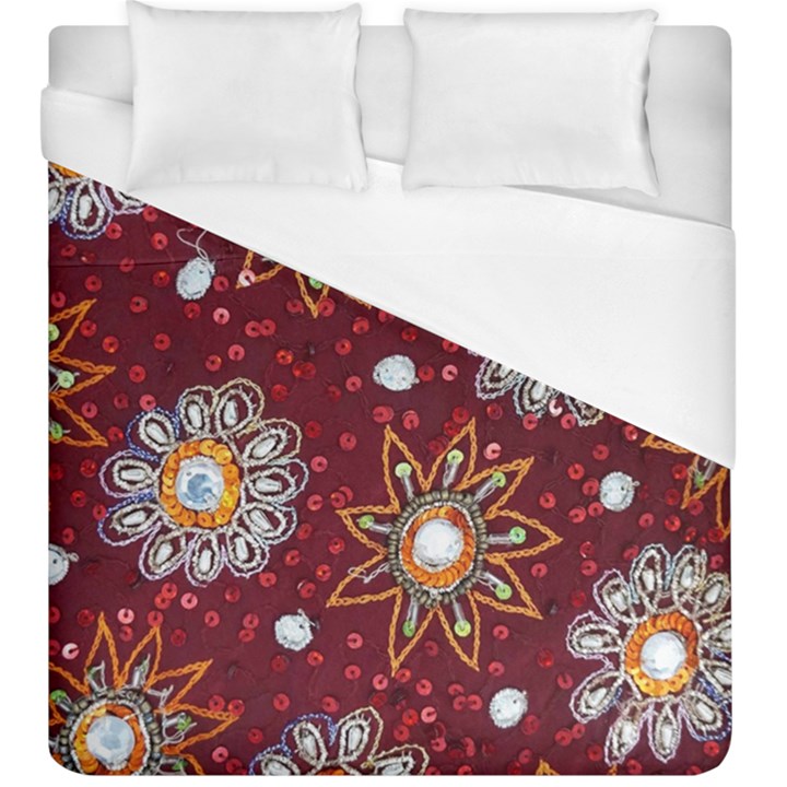 India Traditional Fabric Duvet Cover (King Size)