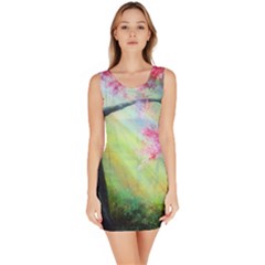 Forests Stunning Glimmer Paintings Sunlight Blooms Plants Love Seasons Traditional Art Flowers Sunsh Sleeveless Bodycon Dress by Amaryn4rt