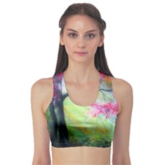 Forests Stunning Glimmer Paintings Sunlight Blooms Plants Love Seasons Traditional Art Flowers Sunsh Sports Bra