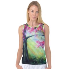 Forests Stunning Glimmer Paintings Sunlight Blooms Plants Love Seasons Traditional Art Flowers Sunsh Women s Basketball Tank Top by Amaryn4rt