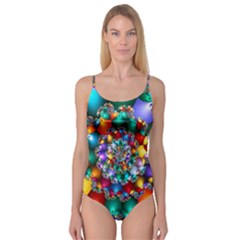 Rainbow Spiral Beads Camisole Leotard  by WolfepawFractals