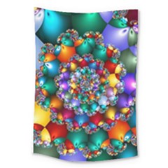 Rainbow Spiral Beads Large Tapestry