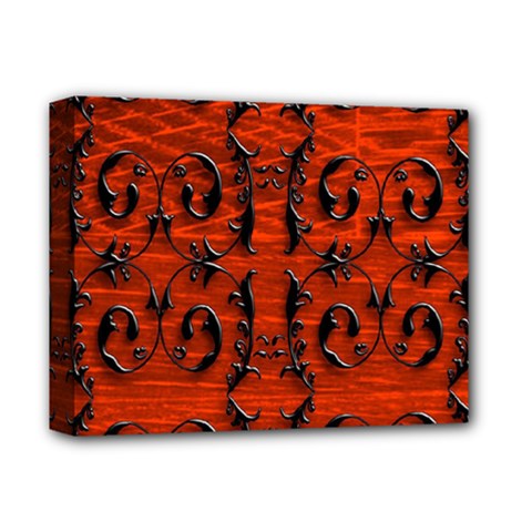 3d Metal Pattern On Wood Deluxe Canvas 14  X 11  by Amaryn4rt