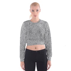 Abstract Flowing And Moving Liquid Metal Women s Cropped Sweatshirt by Amaryn4rt