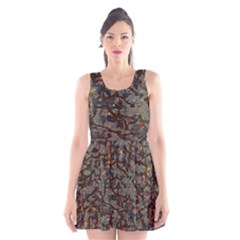 A Complex Maze Generated Pattern Scoop Neck Skater Dress