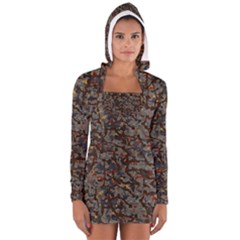 A Complex Maze Generated Pattern Women s Long Sleeve Hooded T-shirt by Amaryn4rt