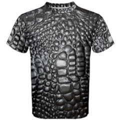 Black Alligator Leather Men s Cotton Tee by Amaryn4rt