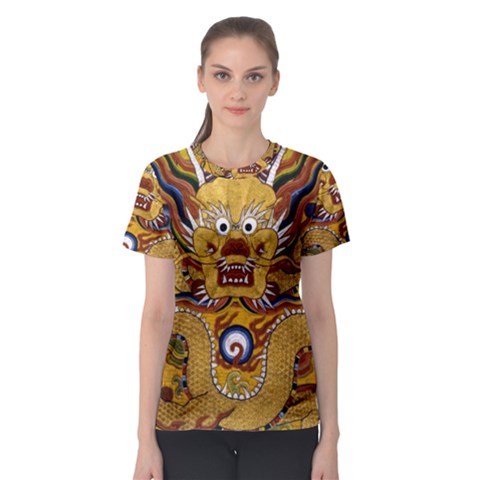 Chinese Dragon Pattern Women s Sport Mesh Tee by Amaryn4rt