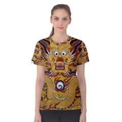 Chinese Dragon Pattern Women s Cotton Tee