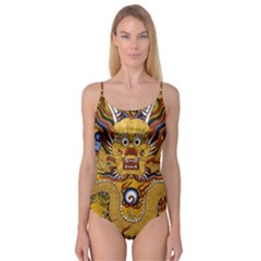 Chinese Dragon Pattern Camisole Leotard 