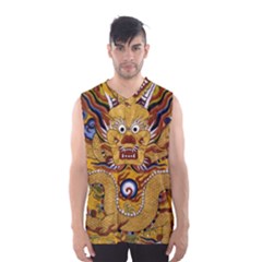 Chinese Dragon Pattern Men s Basketball Tank Top