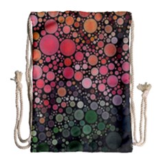 Circle Abstract Drawstring Bag (large)