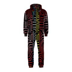 Circuit Board Seamless Patterns Set Hooded Jumpsuit (kids)