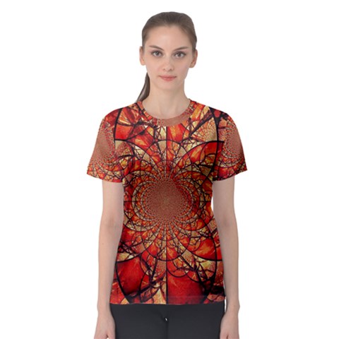 Dreamcatcher Stained Glass Women s Sport Mesh Tee by Amaryn4rt