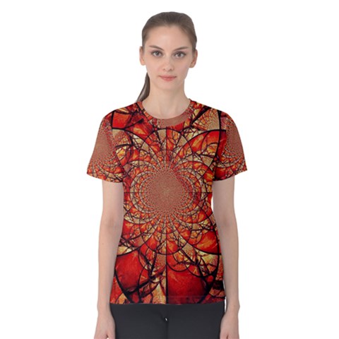 Dreamcatcher Stained Glass Women s Cotton Tee by Amaryn4rt