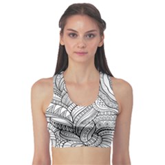 Zentangle Art Patterns Sports Bra by Amaryn4rt