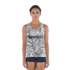 Zentangle Art Patterns Women s Sport Tank Top 