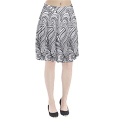 Zentangle Art Patterns Pleated Skirt