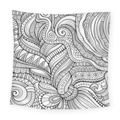 Zentangle Art Patterns Square Tapestry (Large)